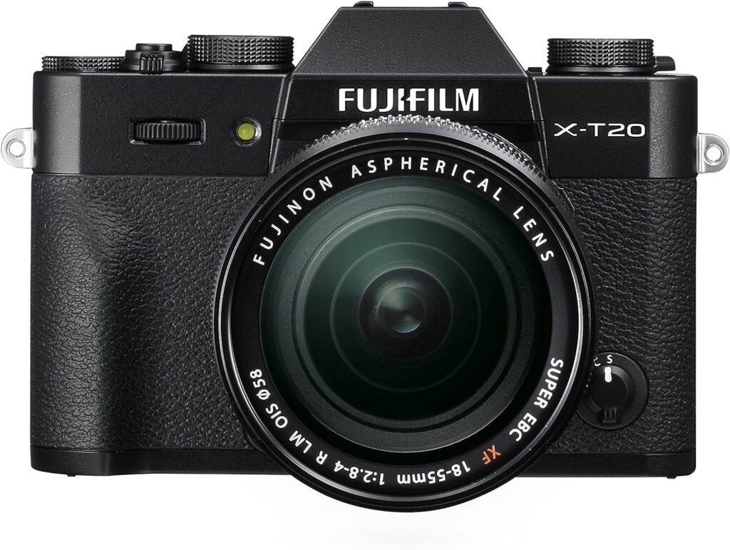 Fujifilm X-T20 Fotocamera Digitale 24MP con Obiettivo XF18-55mm F2.8-4 R LM OIS, Sensore CMOS X-Trans III APS-C, Schermo LCD Touchscreen 3 Orientabile, Filmati 4K, Nero