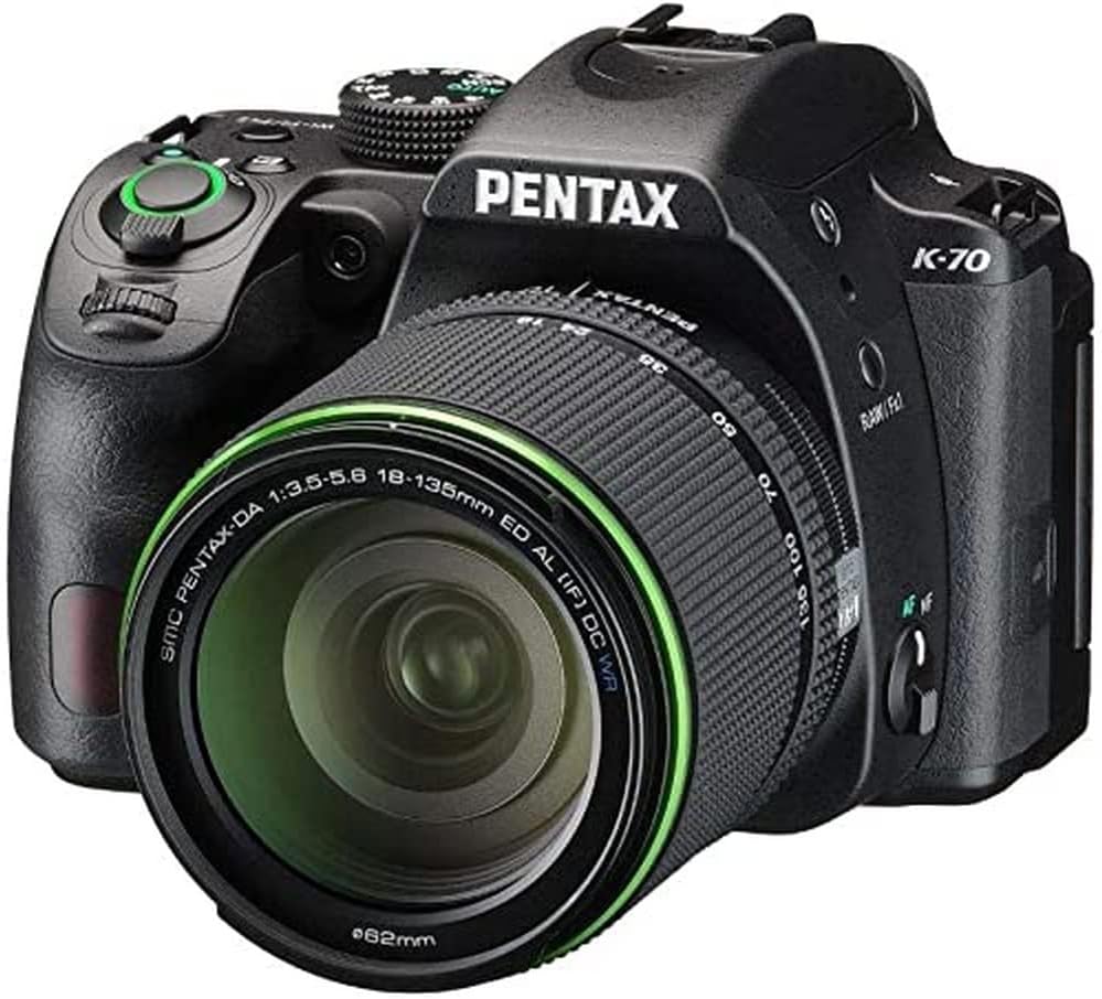 Pentax K-70 Fotocamera Kit Obiettivo, Sensore CMOS APSC da 24 mp, Monitor LCD da 3, Nero