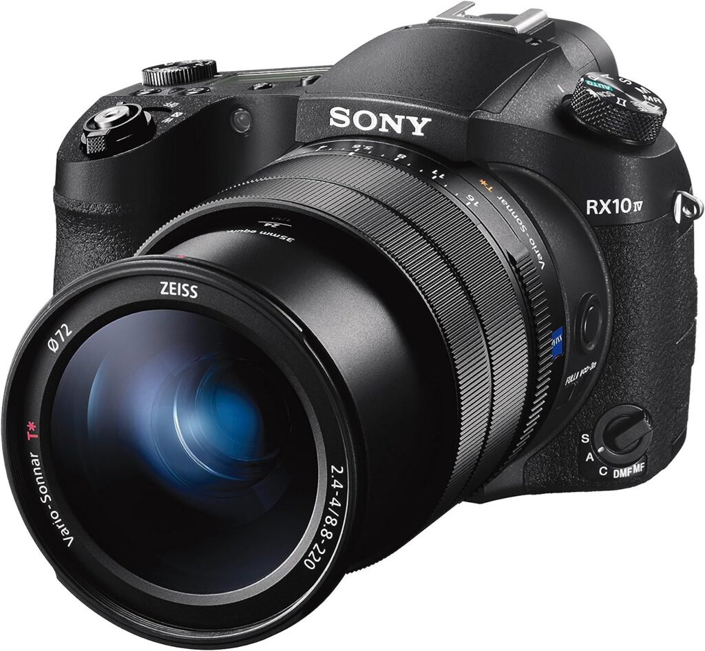 Sony Rx10 Iv Fotocamera Digitale Compatta, Sensore Da 1.0, Ottica 24-600 Mm F2.8-4.0 Zeiss, Nero