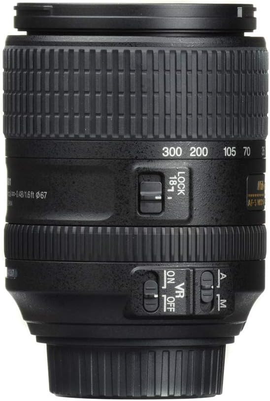 Nikon Obiettivo Nikkor AF-S DX 18-300 mm f/3.5-6.3G ED VR, Nero [Versione EU]