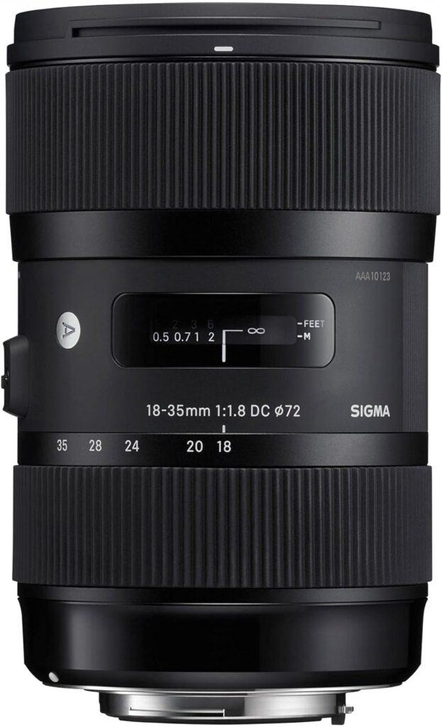 Sigma 210955 Obiettivo 18-35 mm-F/1.8 (A) AF DC HSM, Attacco Nikon, Nero
