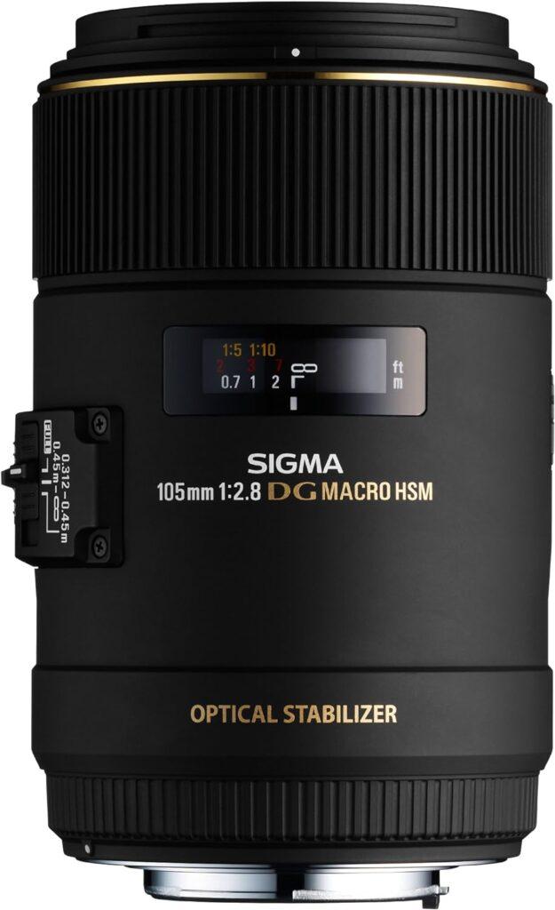 Sigma 258101, Obiettivo 105 mm f/2.8 Macro (Ex DG OS HSM) per Canon, Nero